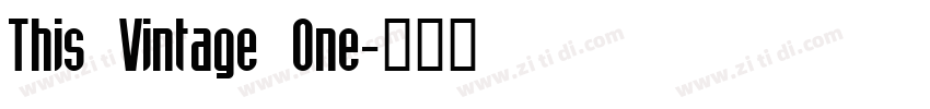 This Vintage One字体转换
